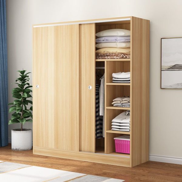 Ao Yimai Solid Wood Sliding Door Wardrobe - Image 2