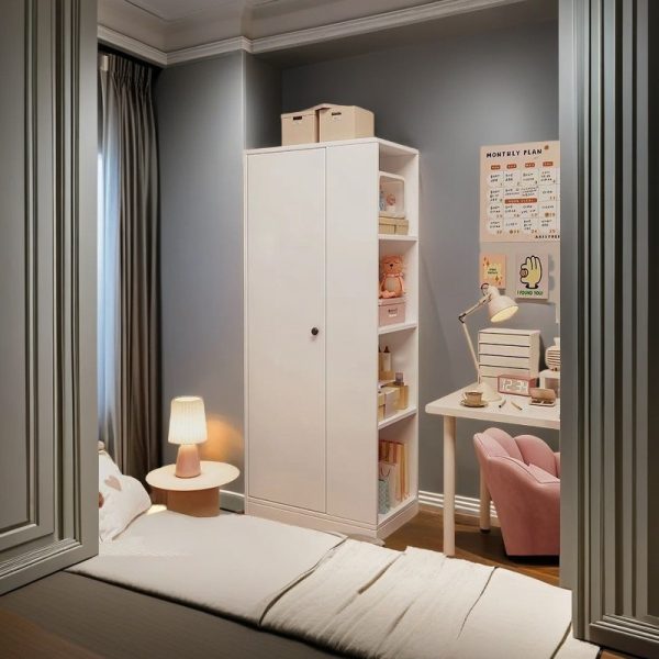 Popular Single-Door Corner Wardrobe for Bedroom - Image 2