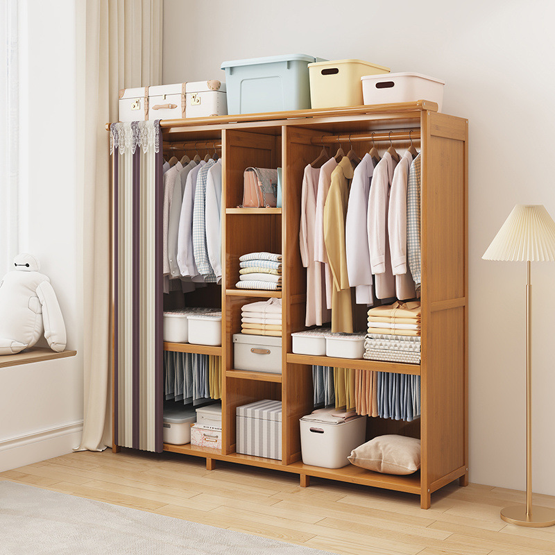 Simple Open Floor-Standing Wardrobe