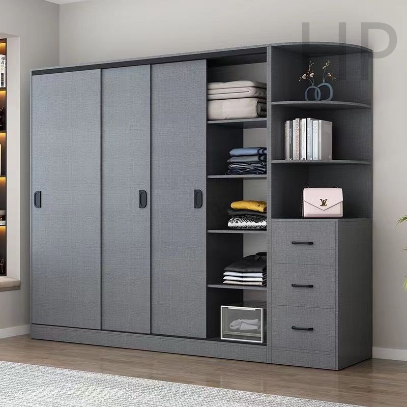 Modern Minimalist Sliding Door Wardrobe for Bedroom