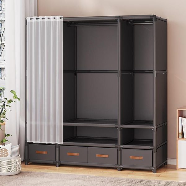 Multi-Layer Fabric Storage Wardrobe - Image 3